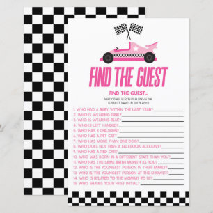 Carro Race Rosa Encontre O Jogo De Chá de fraldas