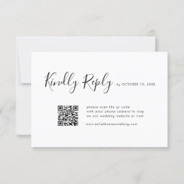 Carro RSVP de Casamento Moderno Minimalista Elegan