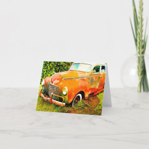 Carro Russo Vintage - Cartão de Saudação Ocasi