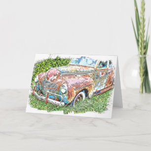 Carro Russo Vintage - Cartão de Saudação Ocasião