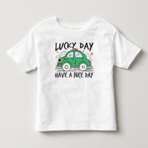 Carro Verde Bonito, Dia Sortudo, Toddler T-Shirt