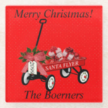 Carro Vermelho Feliz de Natal Com Presentes