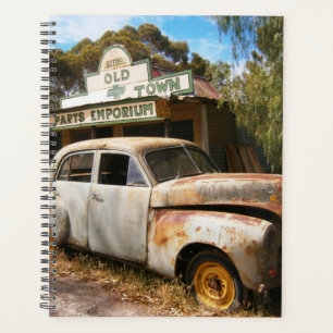 Carro vintage E Garagem, Planejador Diário