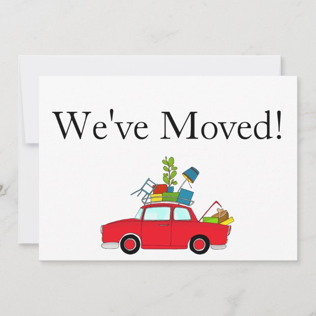 Carro vintage Novo cartão de endereço (Frente)