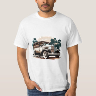 Carro vintage - T-shirt retrorativa de legância au