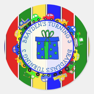 Carros, Caminhões, Autocolantes de Aniversário d