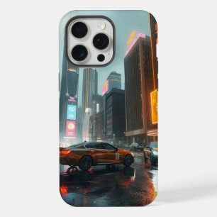 Carros da Cidade do Arranha-Céu Cyberpunk