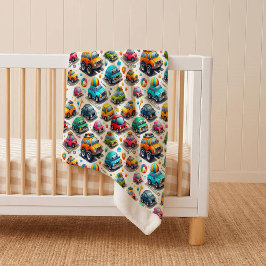 Carros de Desenho Animado Fofos Cobertor Sherpa Co