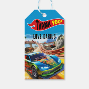 Carros Race Obrigado Etiquetas - Etiqueta Colorida