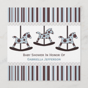 Carrossel: Convite personalizado do chá de fralda