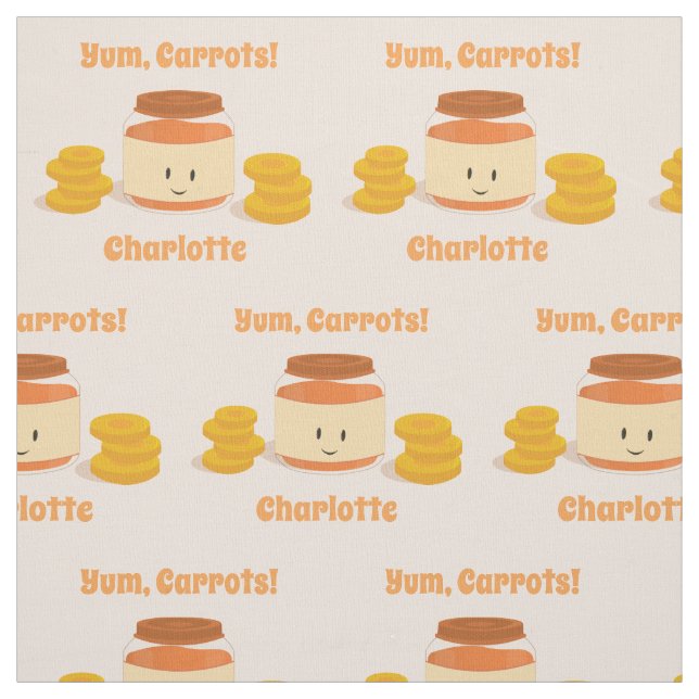 Carrot Baby Comida| Tecido (Modelo)
