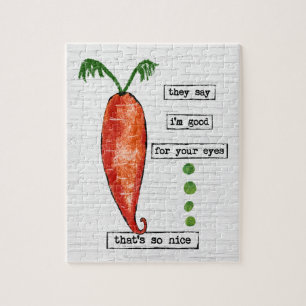 Carrot Jigsee Quebra-cabeça - Vegetal Engraçado Tã