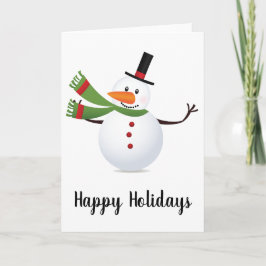 Carrot Nose Snowman Cartão de Saudação