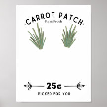 Carrot Patch Baby Pegprint Poster