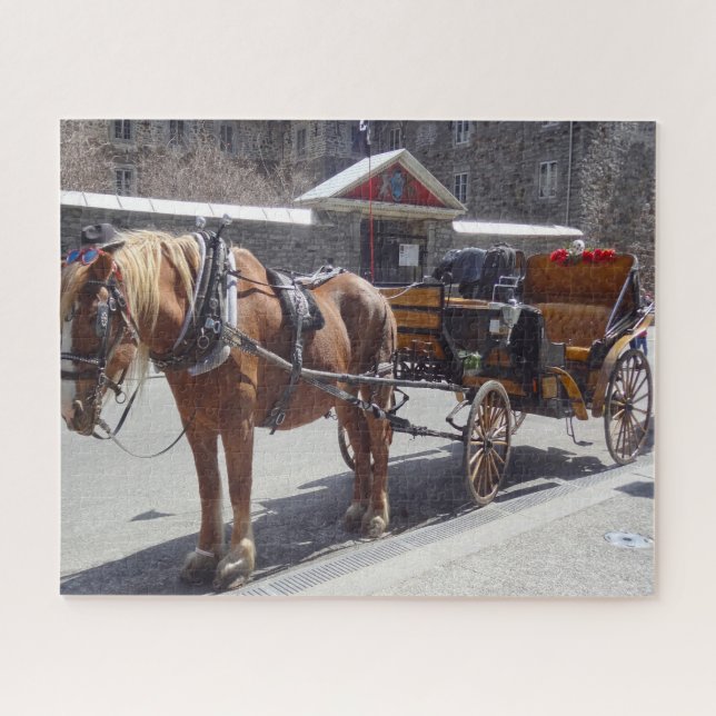 Carruagem de Cavalo Montreal. Quebra-Cabeça (Horizontal)