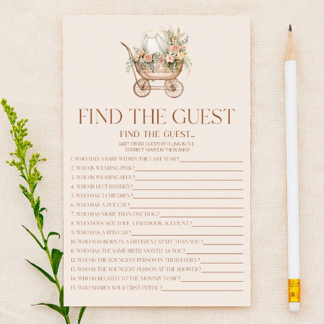 Carruagem Floral Encontre O Jogo Do Chá de fraldas (Criador carregado)