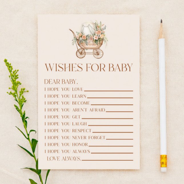 Carruagem Floral Rosa Deseja O Jogo Do Chá de fral (Criador carregado)