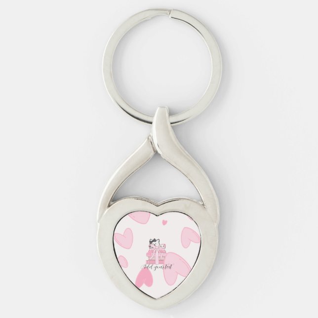Carry Love & Books – Chaveiro de Coração Torcido d (Frente)