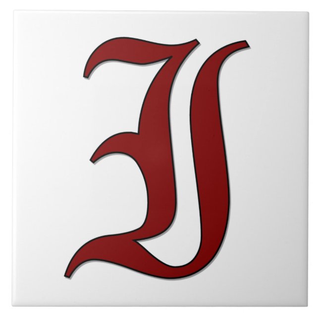 Carta Cantuária I no Azulejo do Monograma Vermelho (Frente)