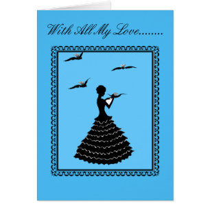 Carta de Amor do Cartão de Doves