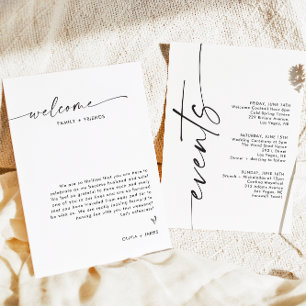 Carta de Boas-Vindas de Casamento, Cartão de Event