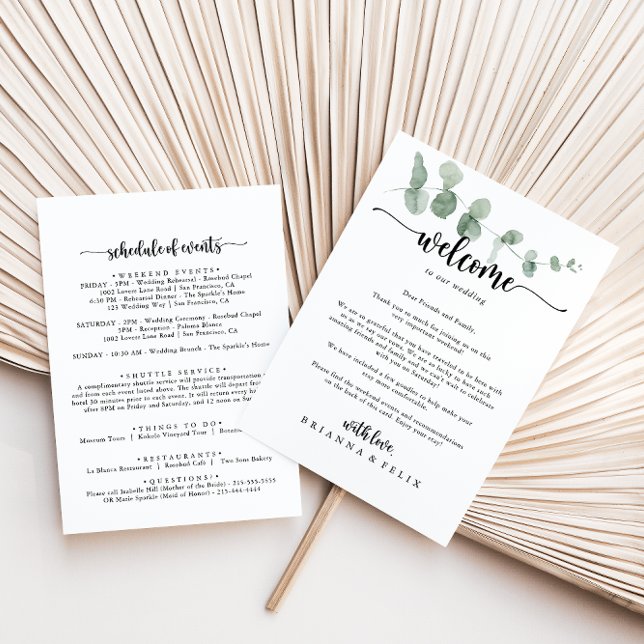 Carta de Boas-vindas de Eucalyptus Delight Green (Criador carregado)