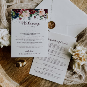 Carta de Boas-vindas do Casamento outono Ilustrada