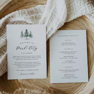 Carta de Boas-vindas do Forest Wedding e Cartão It