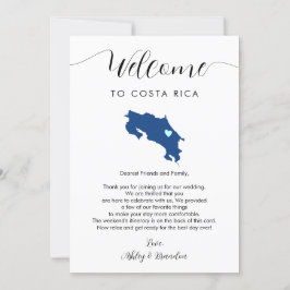 Carta de Boas-vindas do Mapa da Costa Rica - Itine