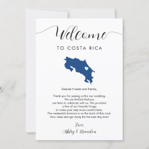 Carta de Boas-vindas do Mapa da Costa Rica - Itine