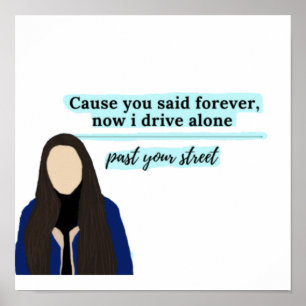 carta de condução de olivia rodrigo poster