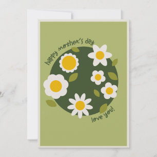 CARTA DE CONVITE FLORAL DO DIA DAS MÃES DAISY GREE
