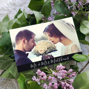 Carta de Foto Moderna Obrigado Cartão Postal