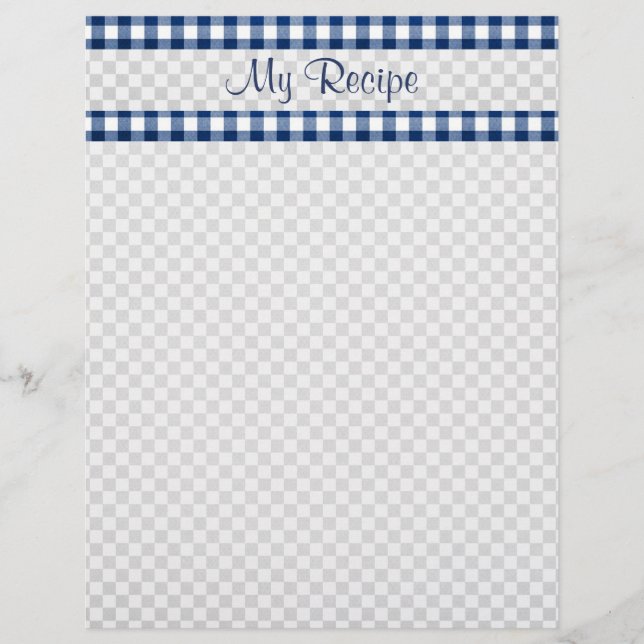 Carta de Gingham Azul (Frente)