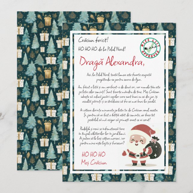 Carta de Natal do Polo Norte Convite (Frente/Verso)