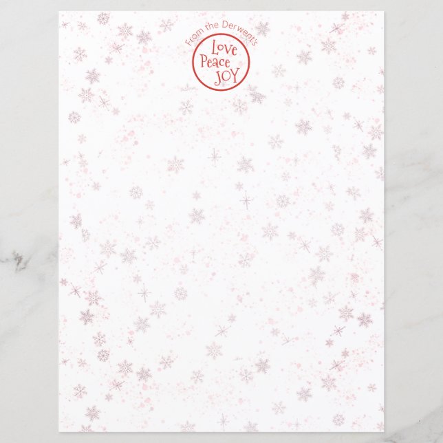 Carta de Natal Feriado Pessoal Amar Joia da Paz (Frente)