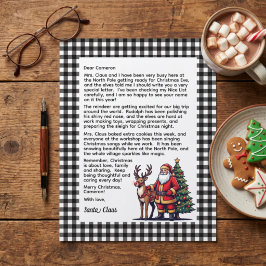 Carta de Natal Personalizada Xadrez Preto e Branco