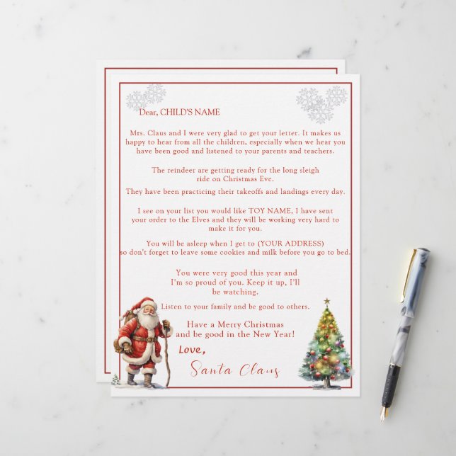 Carta de Papai Noel (Frente/Verso In Situ)