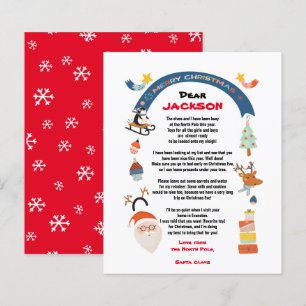 Carta de Papais noeis do Polo Norte