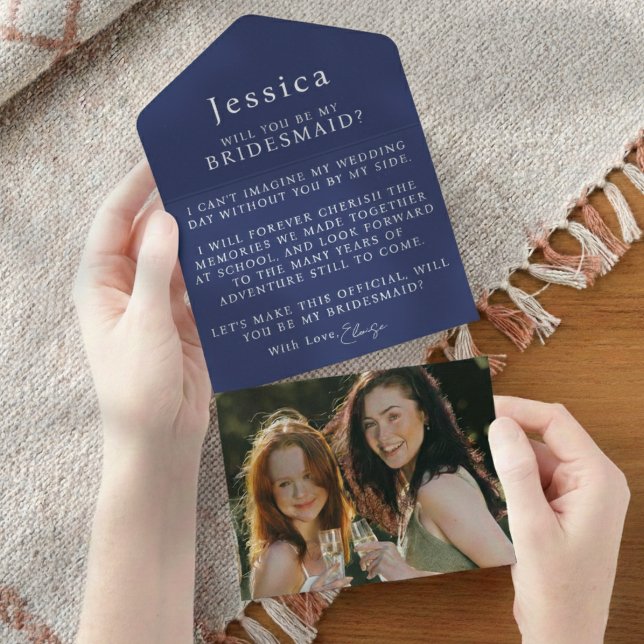 Carta de Proposta de Dama de Honra com Foto (Pop the question to your bridal party with this Will You Be My Bridesmaid Proposal Letter!)