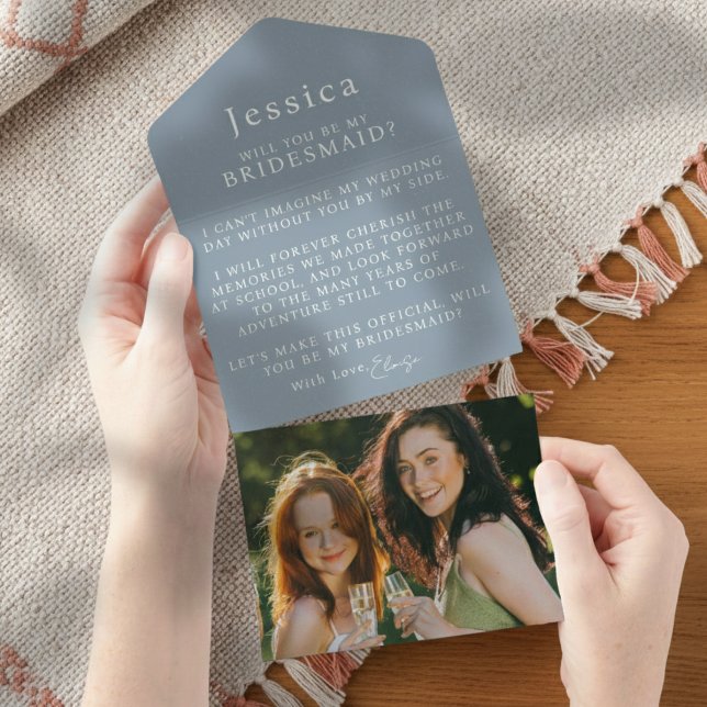 Carta de Proposta de Padrinho de Noiva com Foto (Pop the question to your bridal party with this Will You Be My Bridesmaid Proposal Letter!)