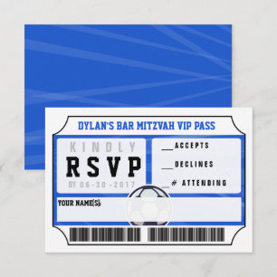 CARTA DE RESPOSTA VIP DE FUTEBOL Convite Bar Mitzv