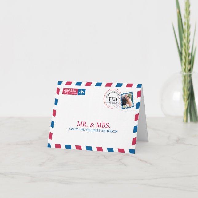 Carta de Voo Casamento Agradecimento (Frente)