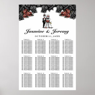 Carta do assento do casamento do poster do noivo