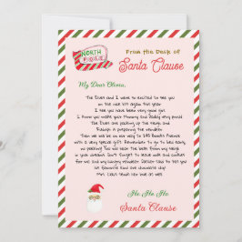 Carta do Papai Noel Fofo do Papai Noel 