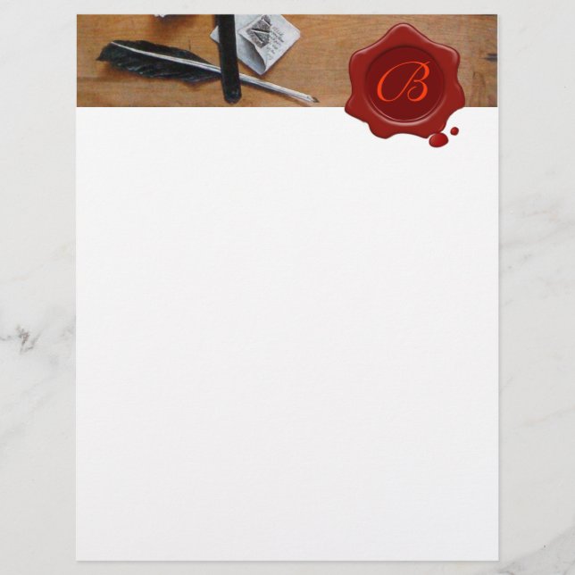 CARTA EM MADEIRA VERMELHA MONOGRAMA (Frente)