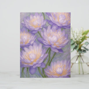 Carta Floral de Lavanda bonito