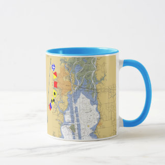 Carta interna do porto da baía móvel, caneca do AL