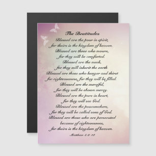 Carta Magnética de Matthew 5:3-10 Jesus Beatitudes