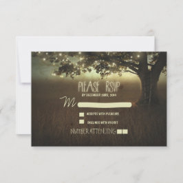 carta noturna de casamento romântico RSVP